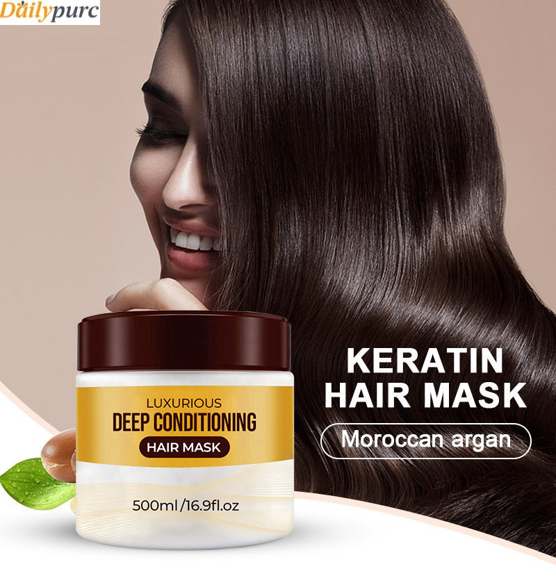 ✨Mască de păr luxoasă cu condiționare profundă - 💁♀️Pentru un păr mai neted, mai natural