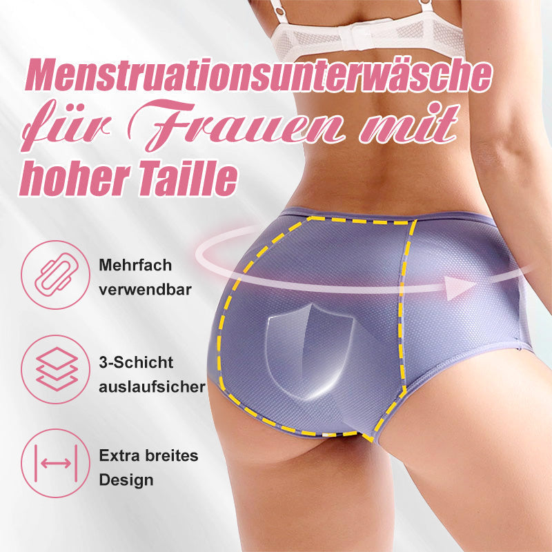(L-8XL) 🌸Cumpără 2, primești 1 gratuit🔥Lenjerie intimă impermeabilă pentru femei, cu talie înaltă👙