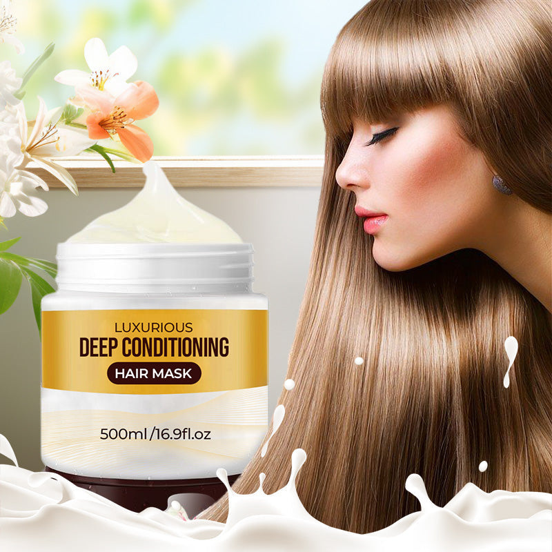 ✨Mască de păr luxoasă cu condiționare profundă - 💁♀️Pentru un păr mai neted, mai natural