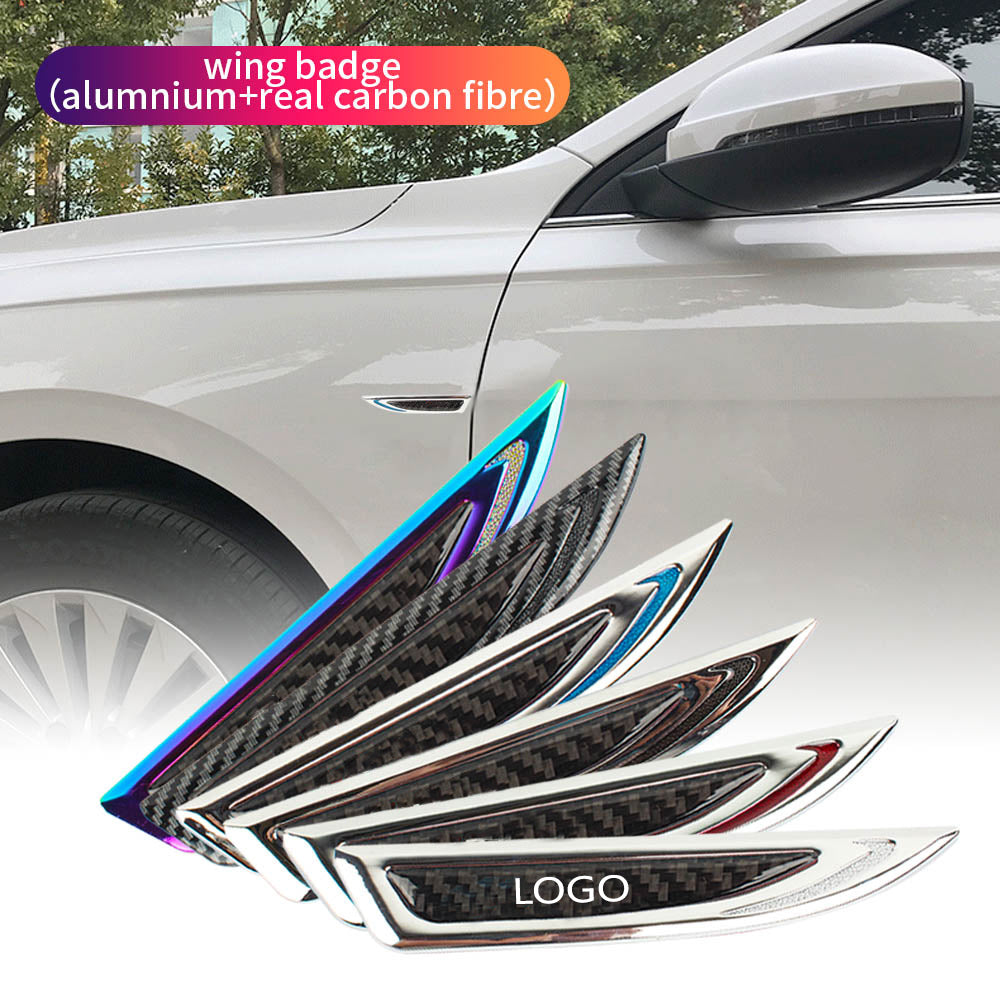 Insignă auto universală cu logo personalizabil, autocolant metalic auto (2 buc)