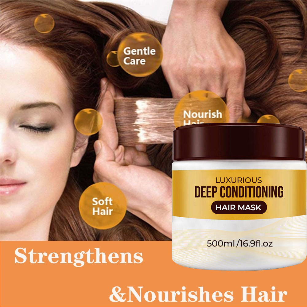 ✨Mască de păr luxoasă cu condiționare profundă - 💁♀️Pentru un păr mai neted, mai natural