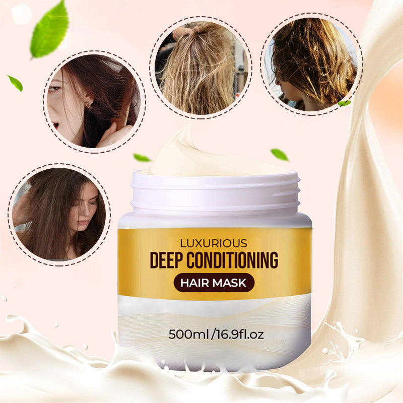 ✨Mască de păr luxoasă cu condiționare profundă - 💁♀️Pentru un păr mai neted, mai natural