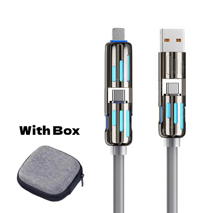 🔥Cablu de încărcare USB 4 în 1, încărcare rapidă⚡