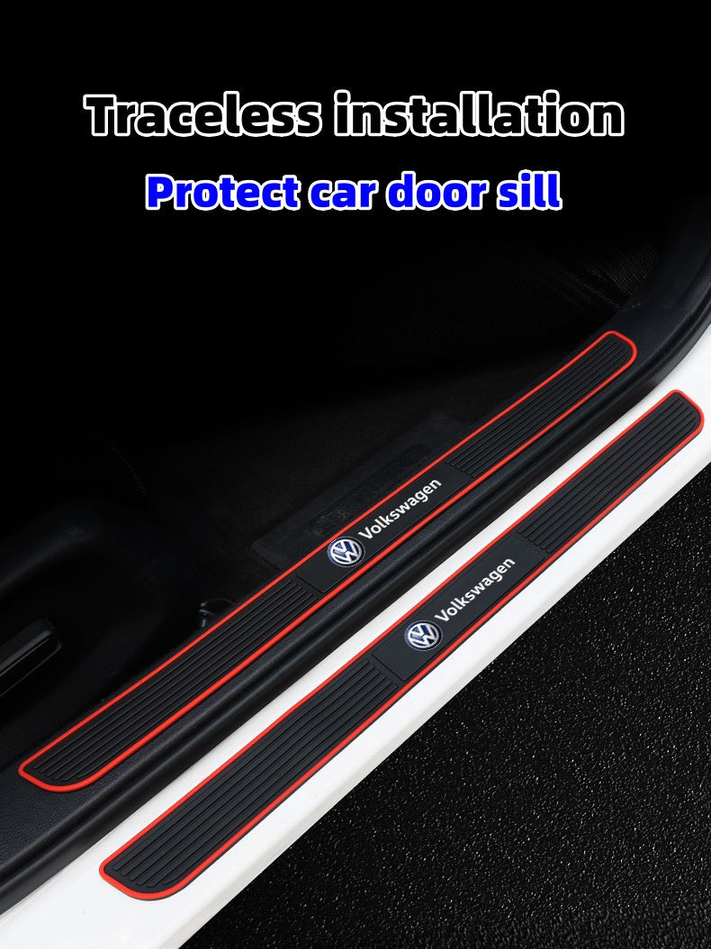 Bandă de protecție din silicon pentru pragurile ușilor auto (cu un logo special al mașinii)