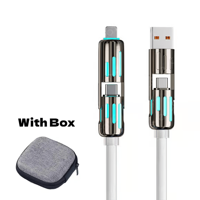 🔥Cablu de încărcare USB 4 în 1, încărcare rapidă⚡