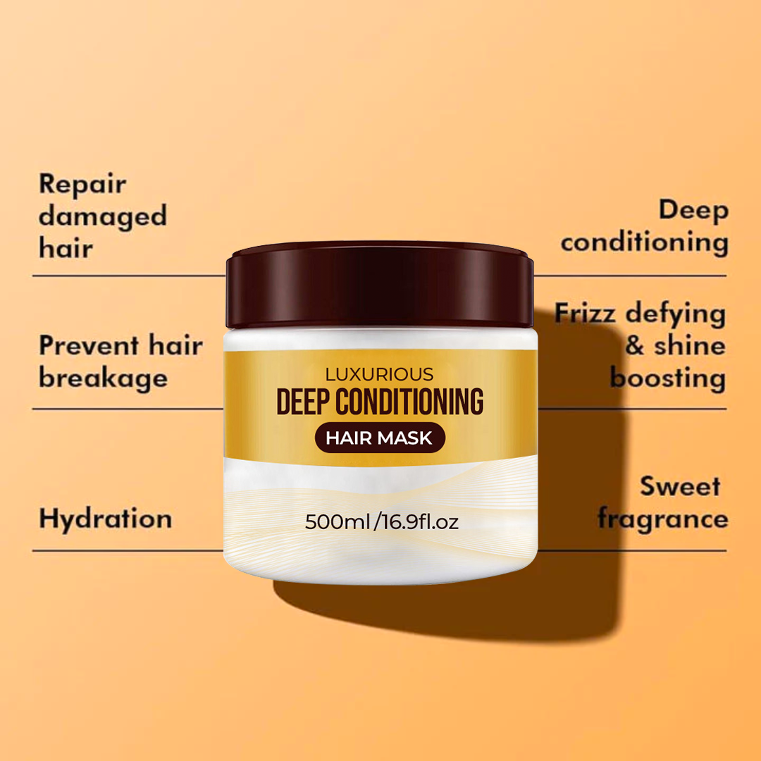 ✨Mască de păr luxoasă cu condiționare profundă - 💁♀️Pentru un păr mai neted, mai natural