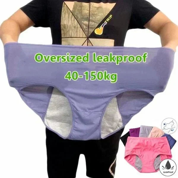 (L-8XL) 🌸Cumpără 2, primești 1 gratuit🔥Lenjerie intimă impermeabilă pentru femei, cu talie înaltă👙