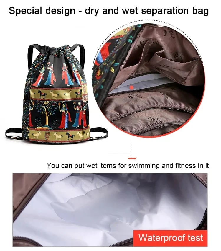 😍Rucsac sport pliabil cu șnur și capacitate mare✨