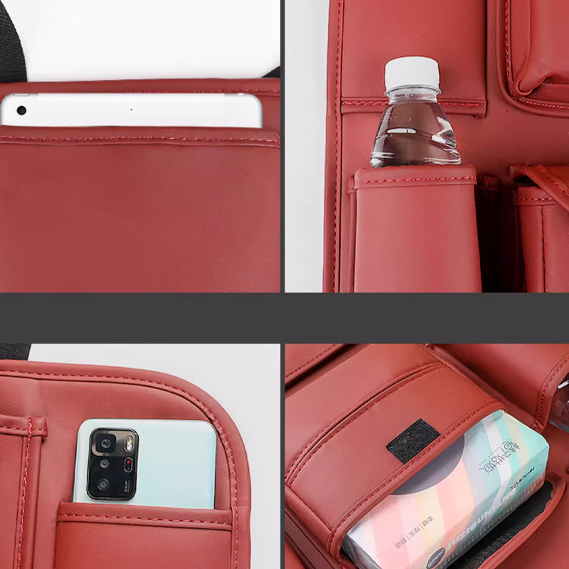 Organizator DriveEase pentru bancheta din spate – Organizator suspendat cu buzunare multiple și logo personalizat