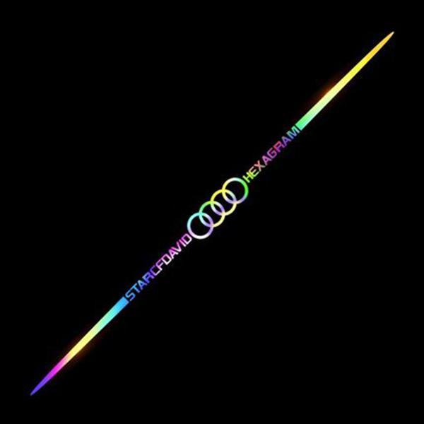 Autocolante auto reflectorizante laser 3D colorate, 4 buc.