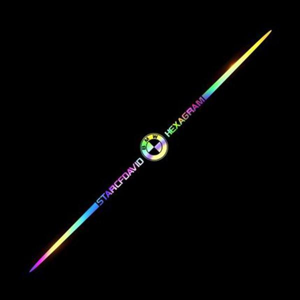 Autocolante auto reflectorizante laser 3D colorate, 4 buc.