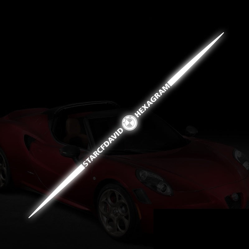 Autocolante auto reflectorizante laser 3D colorate, 4 buc.