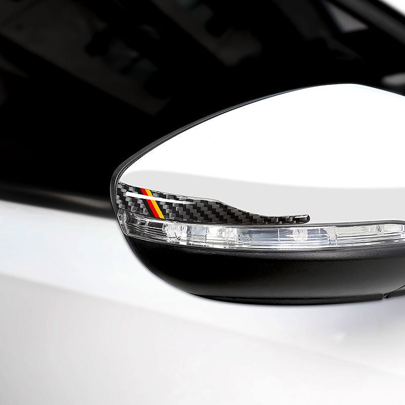 Autocolant oglindă din fibră de carbon cu protecție la impact și logo