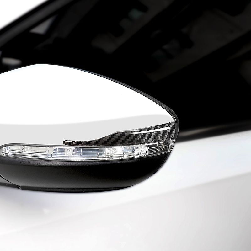 Autocolant oglindă din fibră de carbon cu protecție la impact și logo