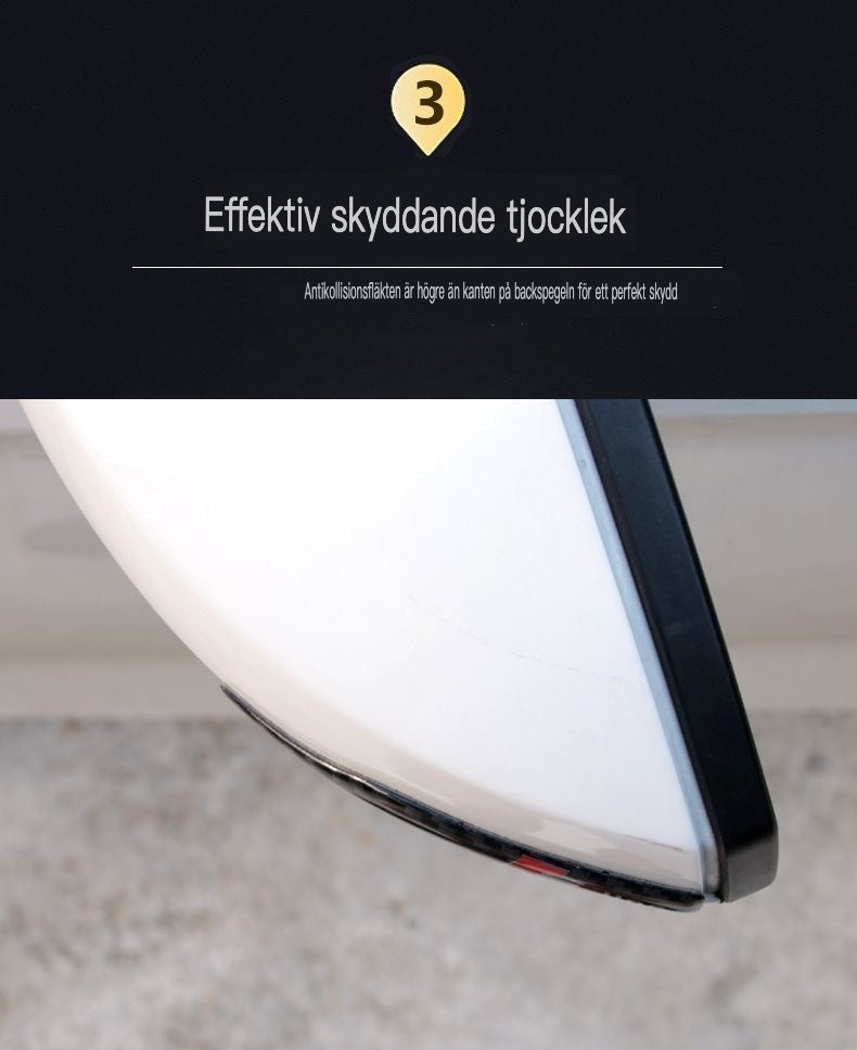 Autocolant oglindă din fibră de carbon cu protecție la impact și logo