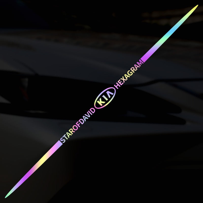 Autocolante auto reflectorizante laser 3D colorate, 4 buc.
