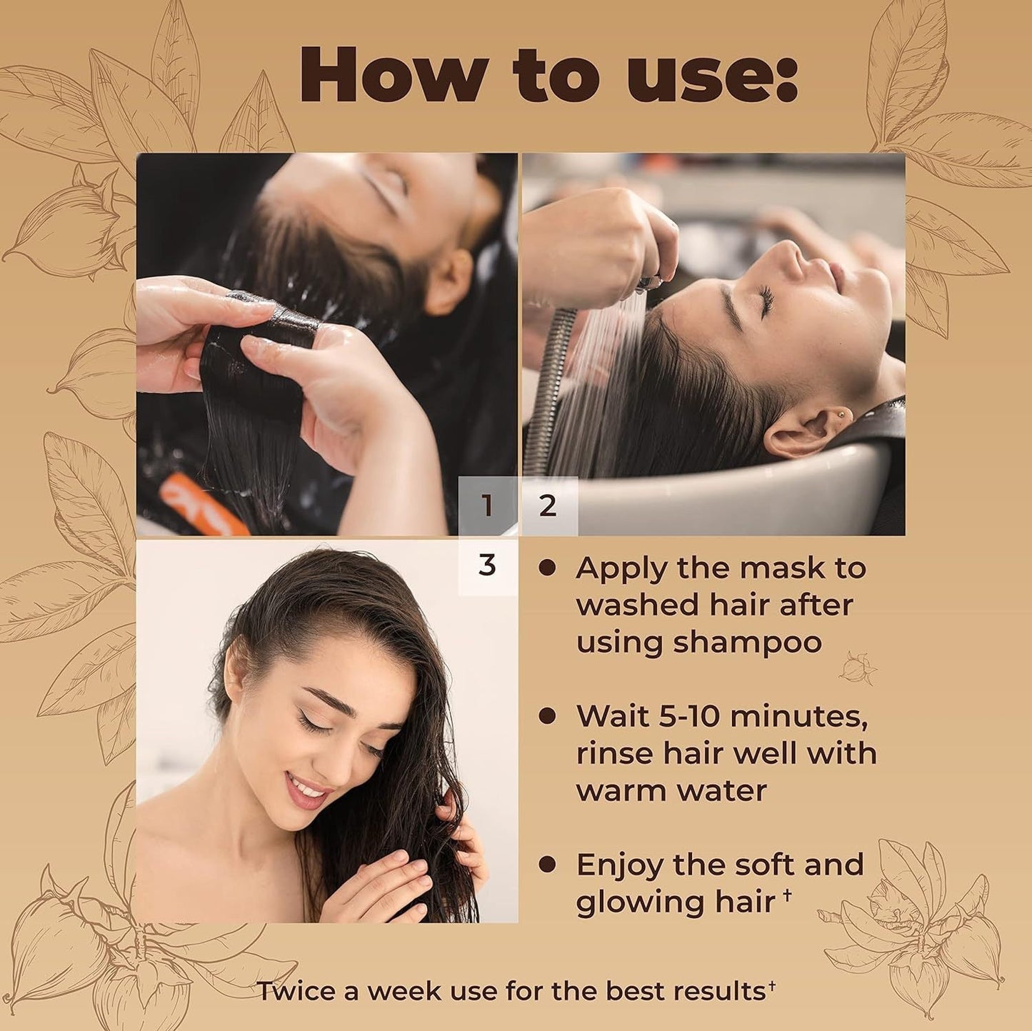 ✨Mască de păr luxoasă cu condiționare profundă - 💁♀️Pentru un păr mai neted, mai natural