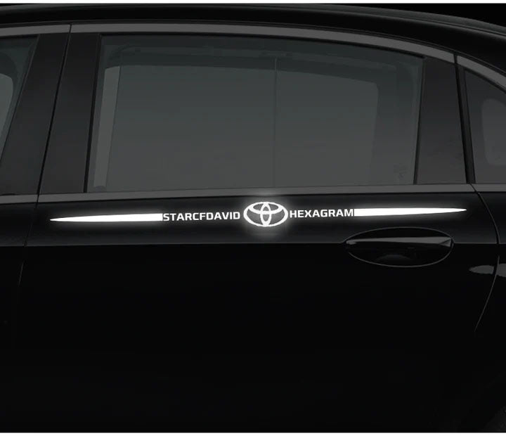 Autocolante auto reflectorizante laser 3D colorate, 4 buc.