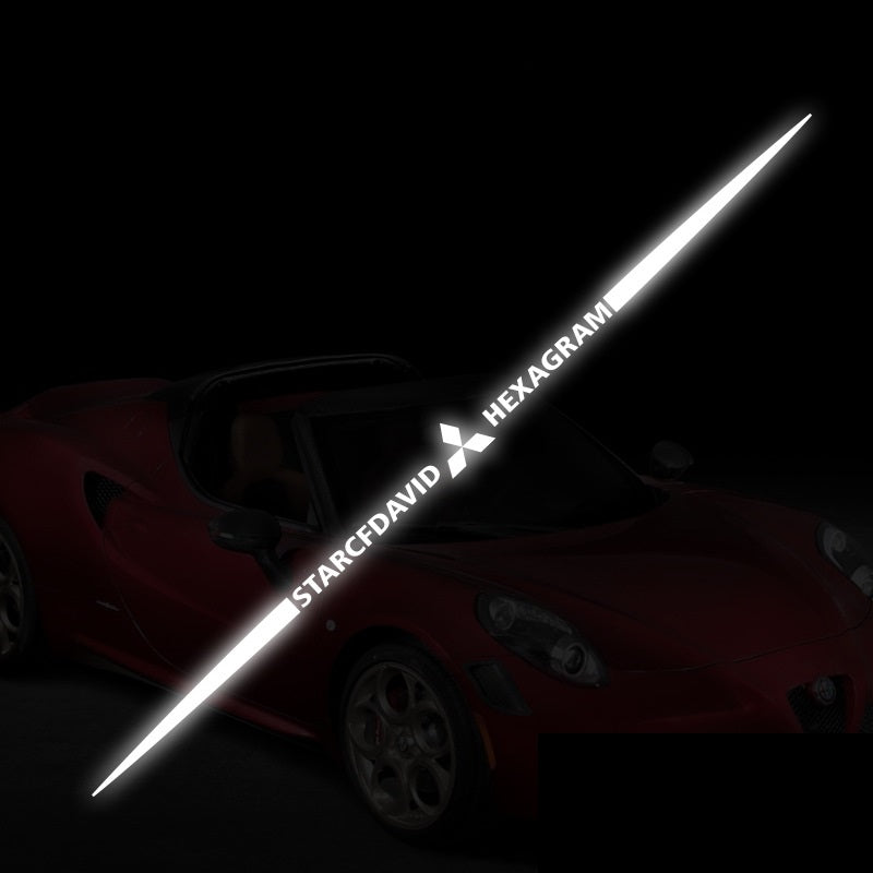 Autocolante auto reflectorizante laser 3D colorate, 4 buc.