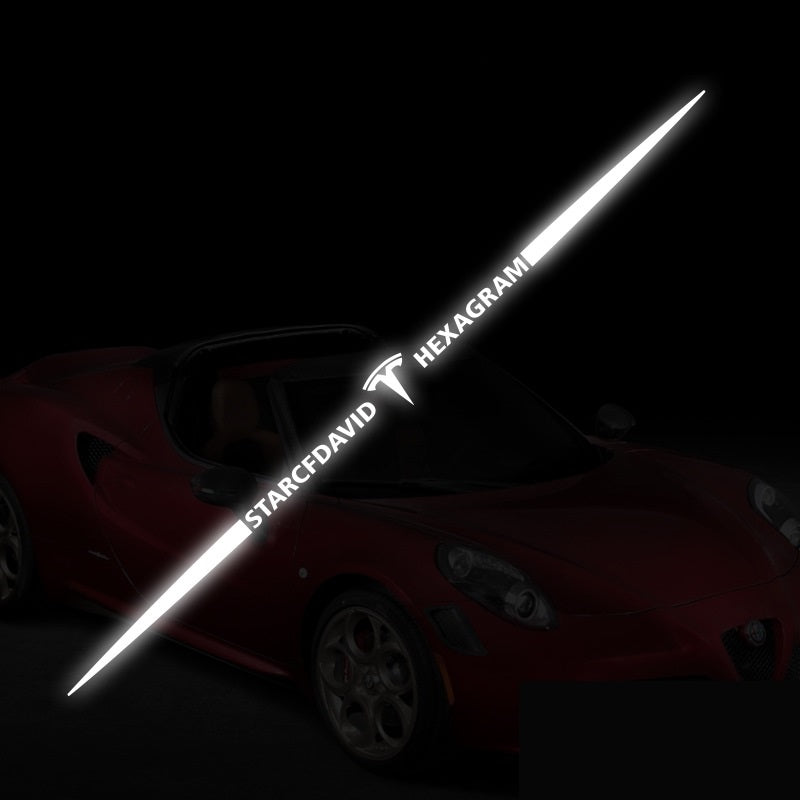 Autocolante auto reflectorizante laser 3D colorate, 4 buc.