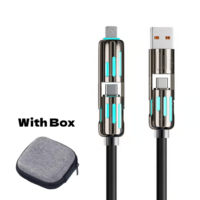 🔥Cablu de încărcare USB 4 în 1, încărcare rapidă⚡