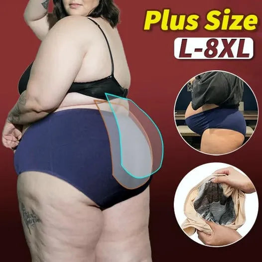 (L-8XL) 🌸Cumpără 2, primești 1 gratuit🔥Lenjerie intimă impermeabilă pentru femei, cu talie înaltă👙
