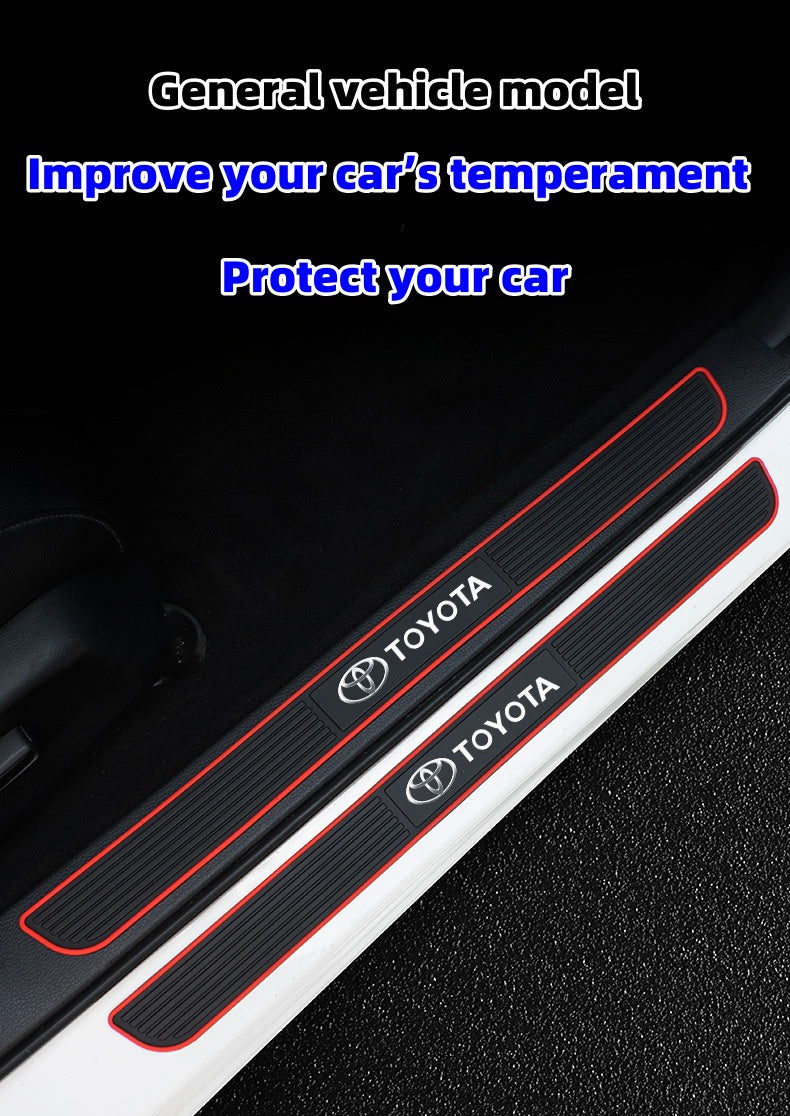 Bandă de protecție din silicon pentru pragurile ușilor auto (cu un logo special al mașinii)