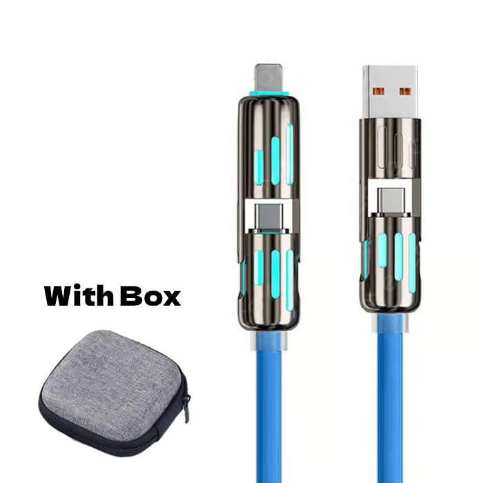 🔥Cablu de încărcare USB 4 în 1, încărcare rapidă⚡
