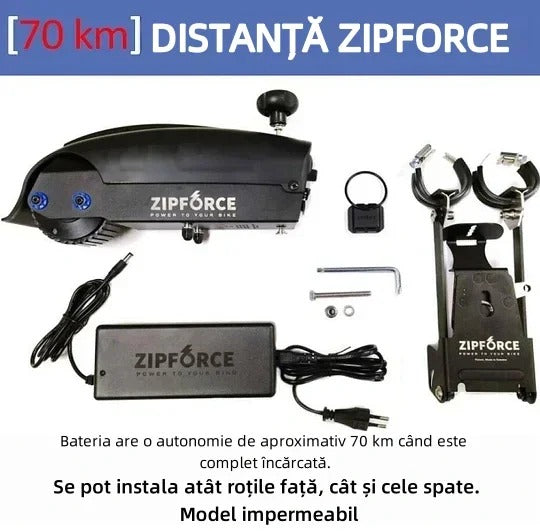 Motor de asistență pentru bicicletă Zipforce - Poate fi utilizat atât pe roțile din față, cât și pe cele din spate