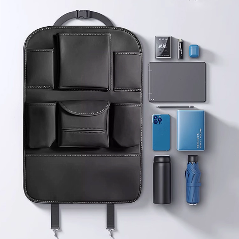 Organizator DriveEase pentru bancheta din spate – Organizator suspendat cu buzunare multiple și logo personalizat
