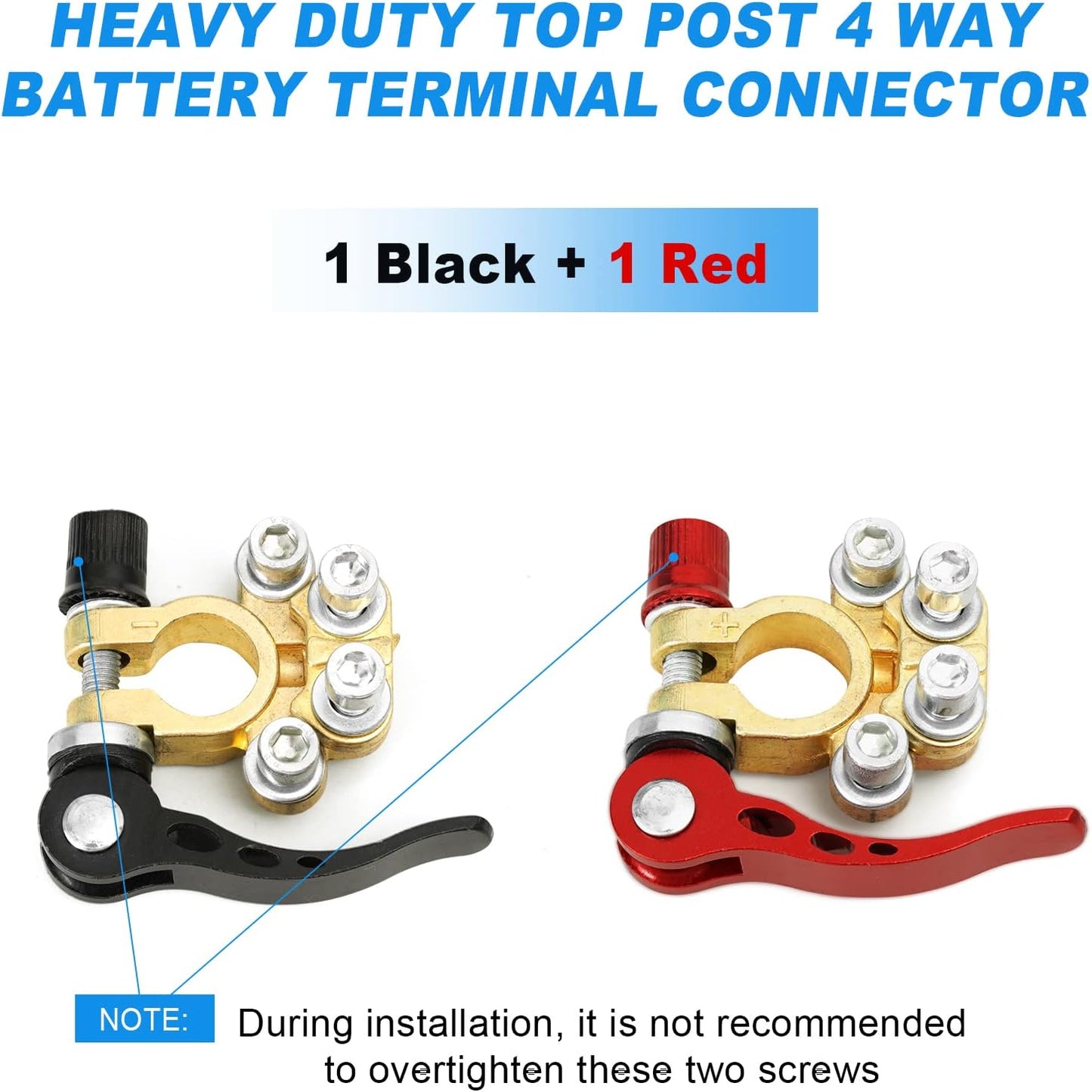 Conector cu clemă de eliberare rapidă pentru baterie auto din alamă îngroșată