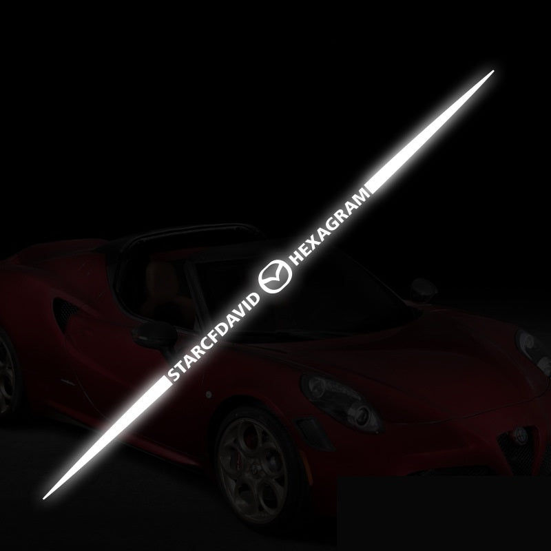 Autocolante auto reflectorizante laser 3D colorate, 4 buc.