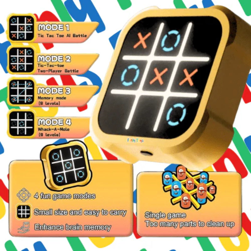 🎁 Promoție - Joc de puzzle portabil Tic Tac Toe