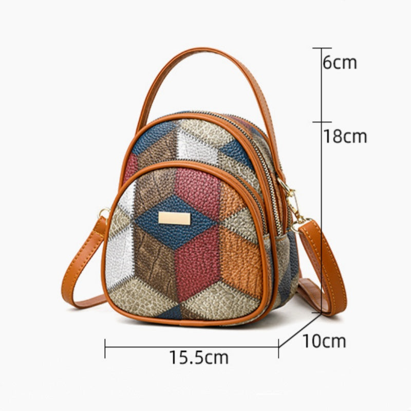 Geantă de damă vintage cu model geometric