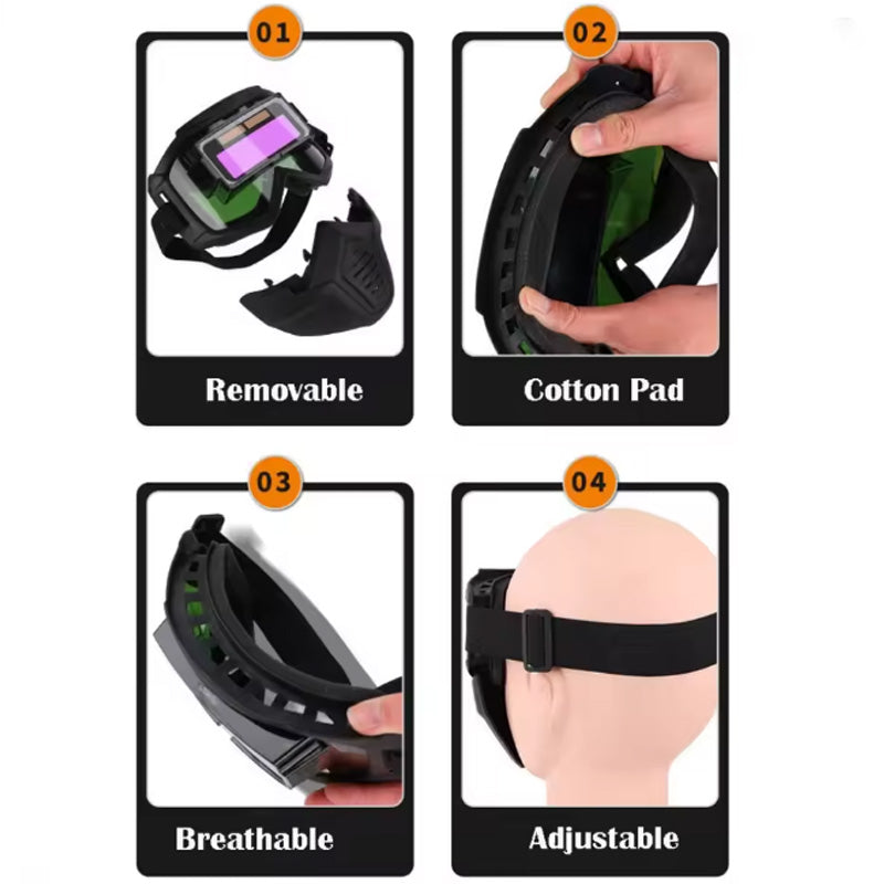 ⚡Mască de protecție pentru sudură cu întunecare automată a feței✨