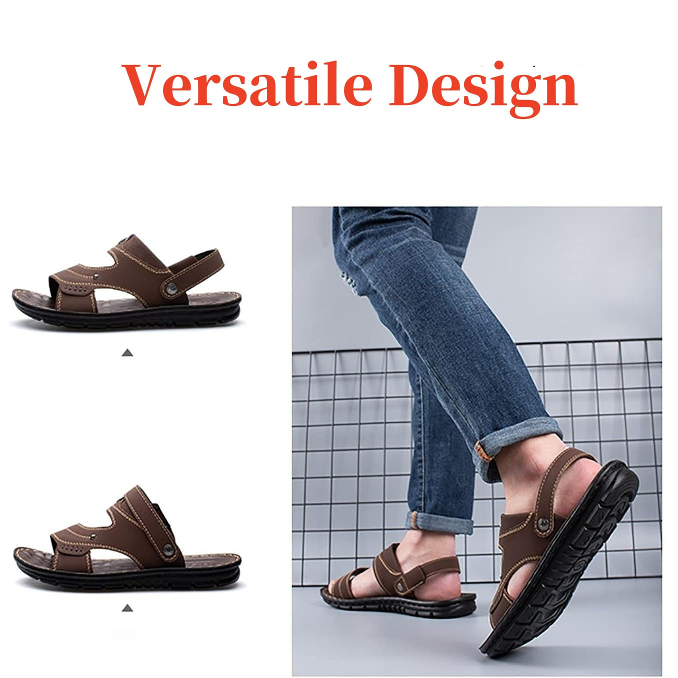 ✨ Sandale de vară pentru bărbați, respirabile, cu barete reglabile