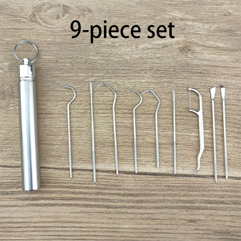 🦷Set de scobitori din oțel inoxidabil