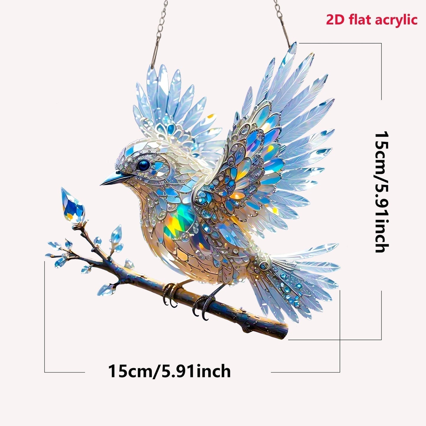 🎁🐦 Bijuterii artistice colorate Crystal Sky Bluebird
