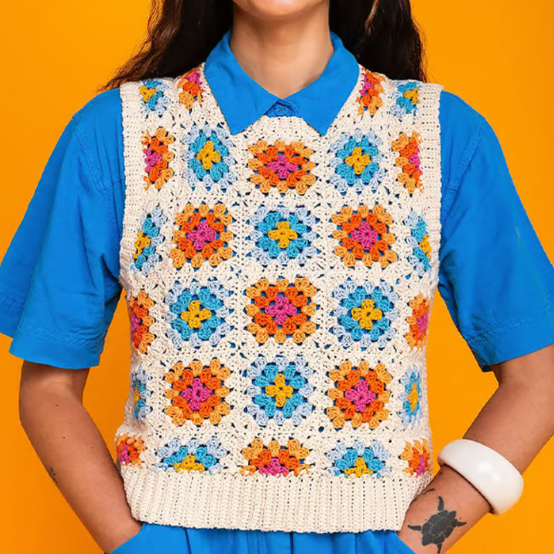 🧶✨Joc de cărți de croșetat Granny Square – 50 de modele de combinat și compus