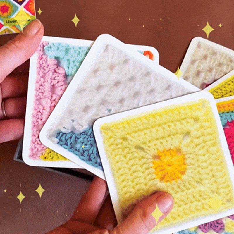 🧶✨Joc de cărți de croșetat Granny Square – 50 de modele de combinat și compus