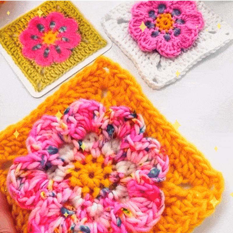 🧶✨Joc de cărți de croșetat Granny Square – 50 de modele de combinat și compus