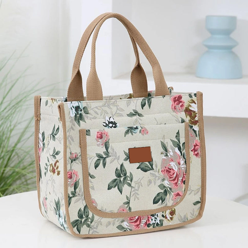 🌺Geantă de prânz cu imprimeu floral pentru femei