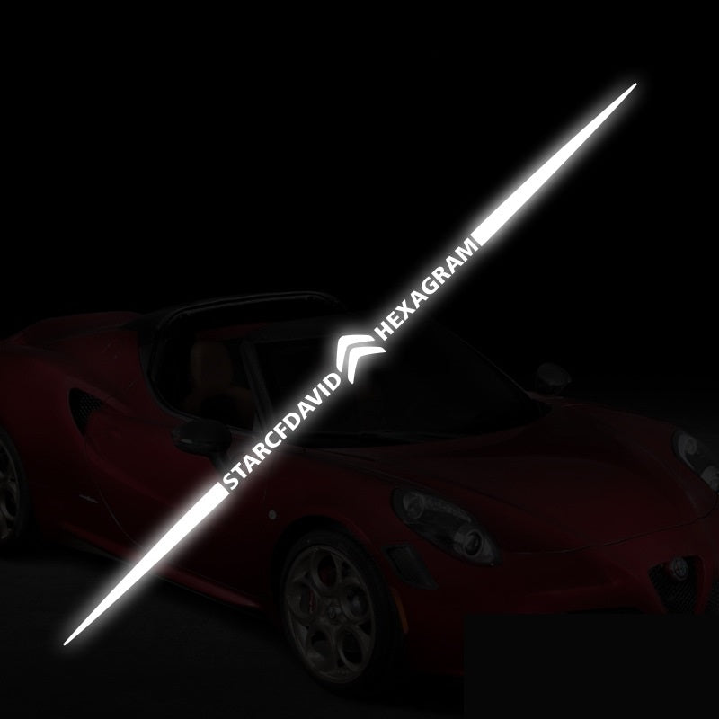 Autocolante auto reflectorizante laser 3D colorate, 4 buc.
