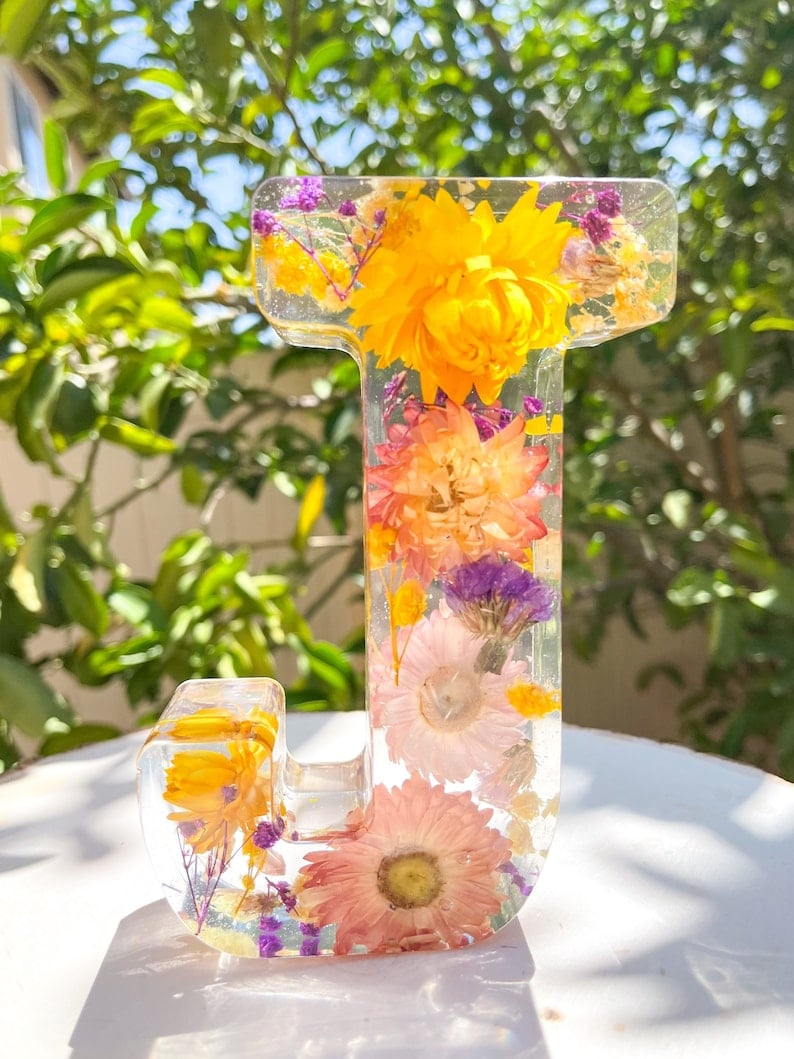 🌸Veioză de noapte din rășină florală, lucrată manual