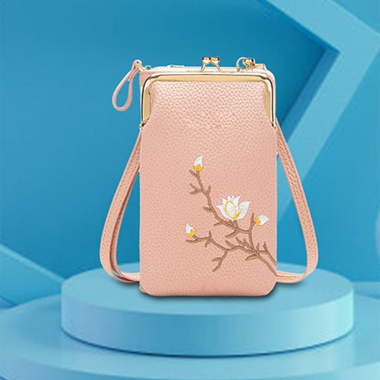 🔥👛Portofel tip crossbody pentru telefon mobil, pentru femei🌸