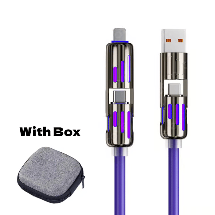 🔥Cablu de încărcare USB 4 în 1, încărcare rapidă⚡