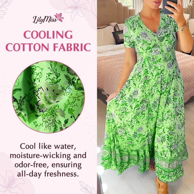 💝 Rochie cu imprimeu floral și decolteu în V-TAB