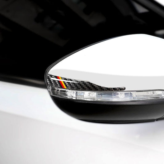 Autocolant oglindă din fibră de carbon cu protecție la impact și logo
