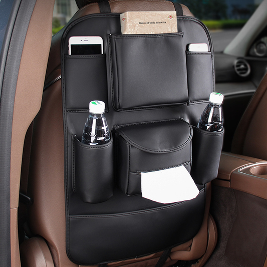 Organizator DriveEase pentru bancheta din spate – Organizator suspendat cu buzunare multiple și logo personalizat