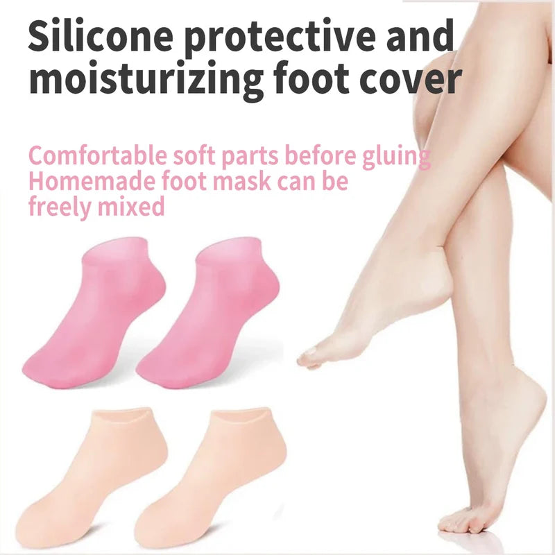 Șosete hidratante și exfoliante din silicon pentru îngrijirea picioarelor
